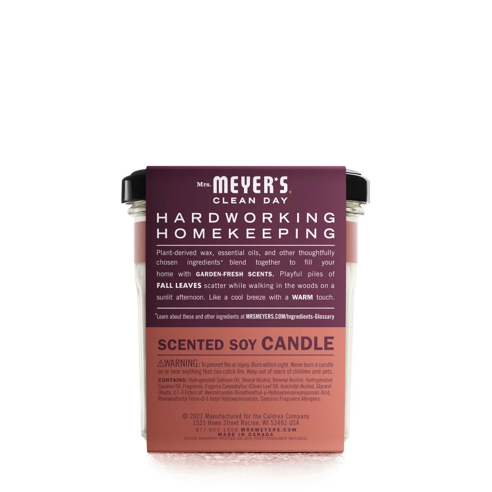 Fall Leaves Scented Soy Candle - View 2