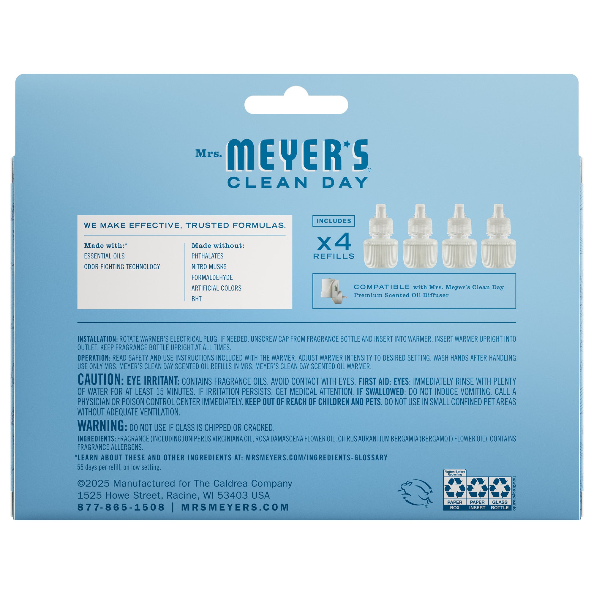 Rain Water Plug In Scented Oil Refill, 4-Pack - View 2