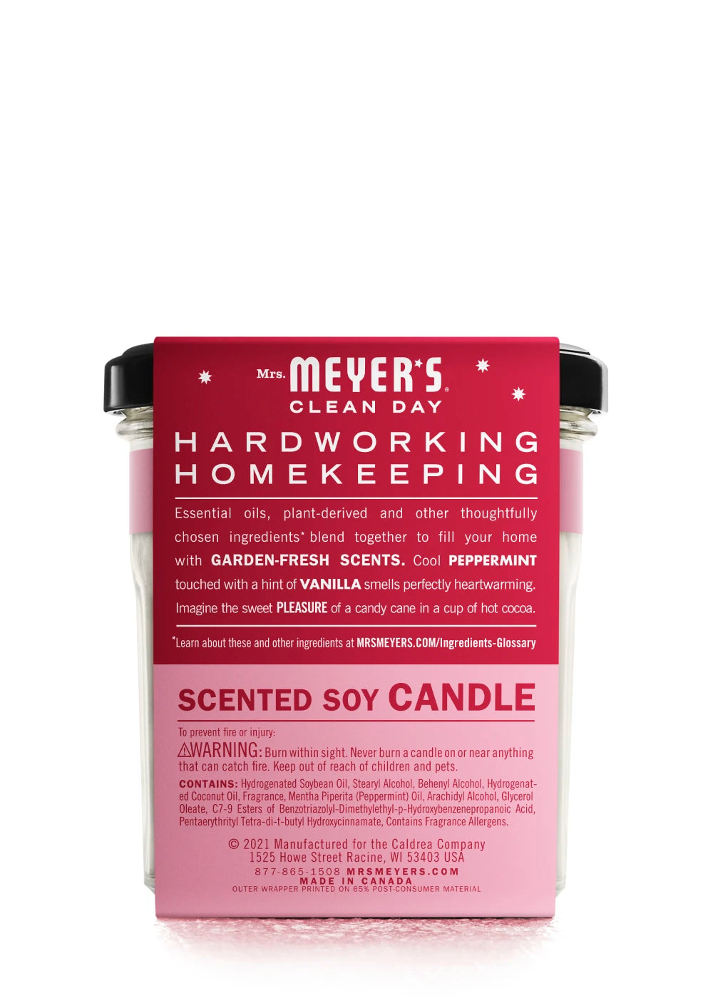 Peppermint Soy Candle Large - View 2